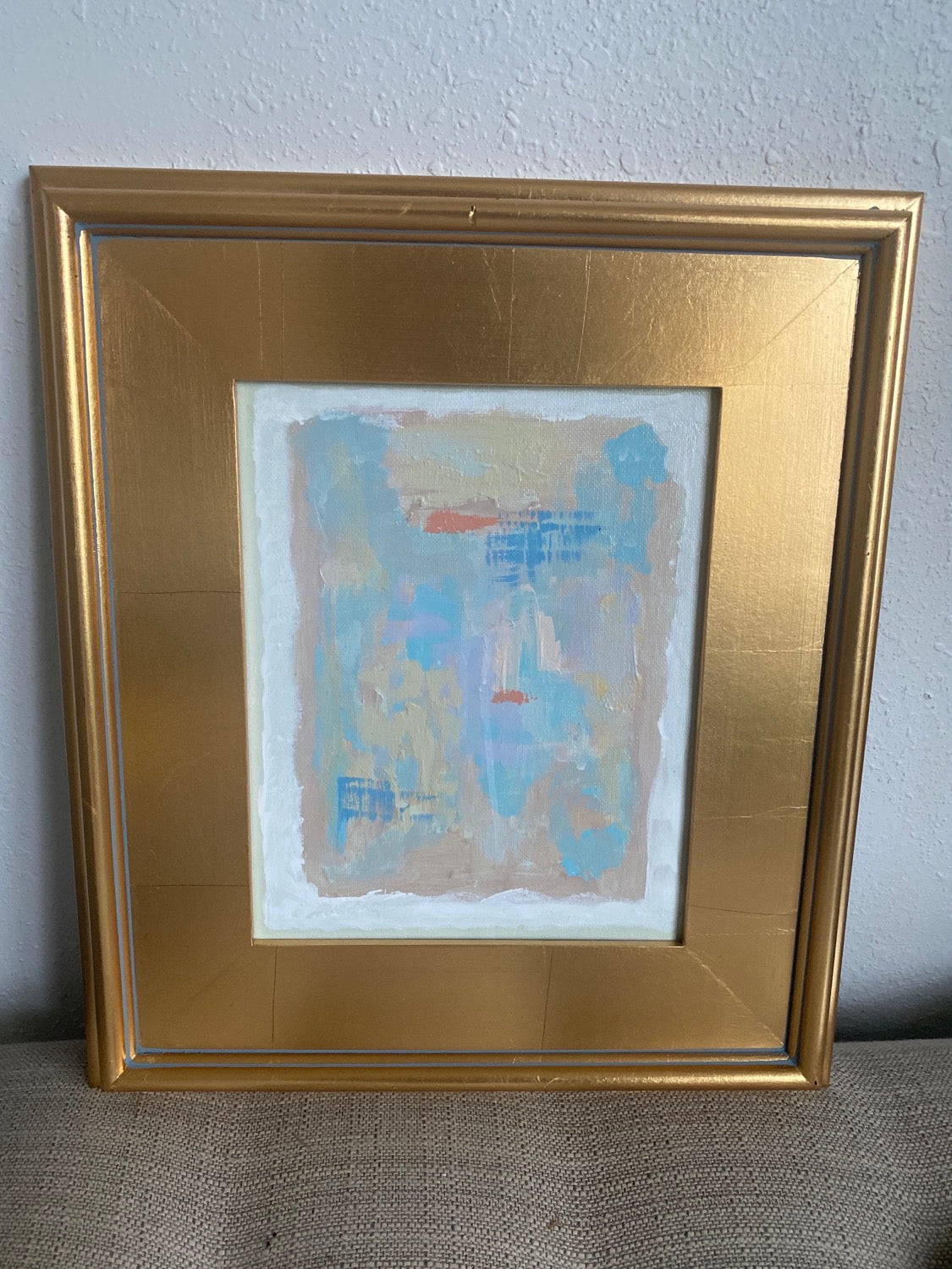 8x10 abstract acrylic on canvas panel framed by Dawn Lensing