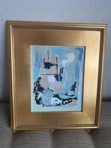 8x10 abstract acrylic on canvas framed by Dawn Lensing